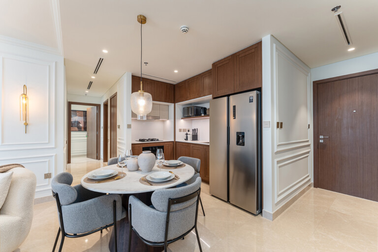 Built-in storage solutions to reduce clutter in Dubai apartment | Designhaus Collection