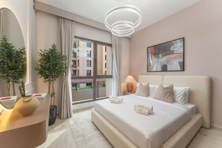 Living room furnished ready-to-rent in Dubai investment property | Designhaus Collection